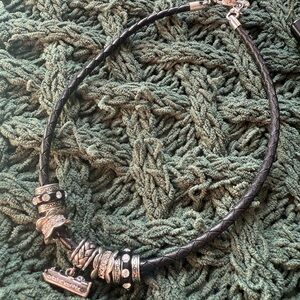 Brighton Cruise Vintage Leather Necklace